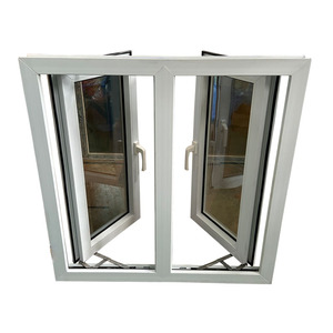 Hurricane Impact Double Glazed Vinyl PVC Casement Windows Insulated Glass