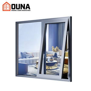 OUNA AS2047 Awning windows Hurricane Impact Proof Energy Saving Triple Tempered Glazed Aluminum Window NFRC Casement Windows