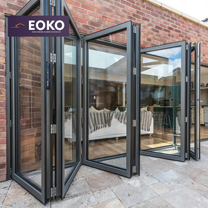 EOKO Residential Bifold Folding Door Low-E Glass Aluminum Bi Folding Accordion Door